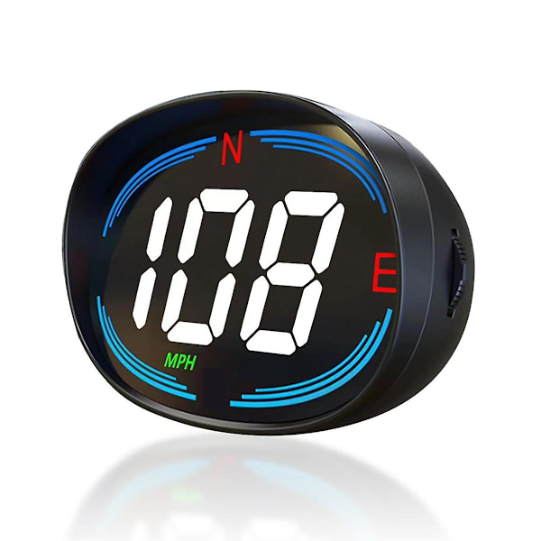 HUD GPS Speedometer Universal Car Heads-Up Display 2.7inch Speed Meter with Compass over Speed Alarm for All Vehicle