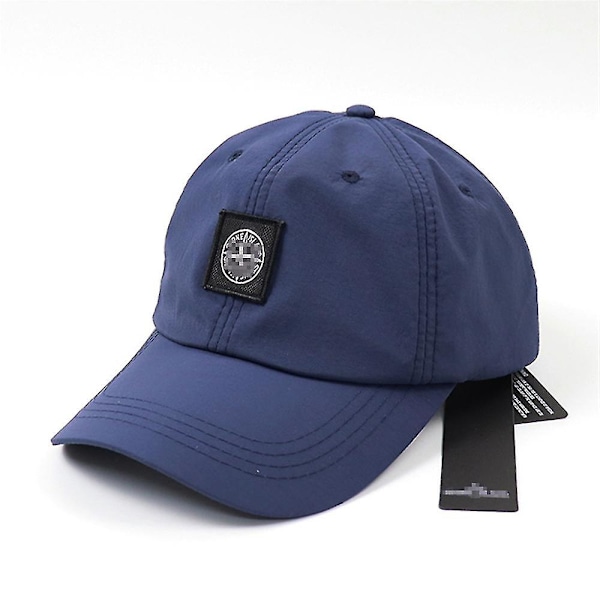 Stone Island Baseball Cap Unisex Herr Dam Justerbar Sommar Utomhus Sport Hatt  (FMY) Navy Blue