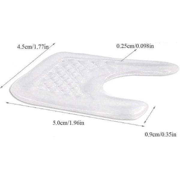 U-formede Gel Callus Pads, Vandtætte Callus Beskyttere Mod Gnidning På Sko, Genanvendelige Callus Puder (10 stk., Hvid)