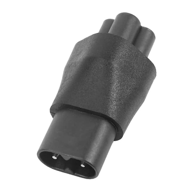 3x IEC 320 C5 3-pin hunn til C8 2-pin hann plugg omformer strømadapter svart