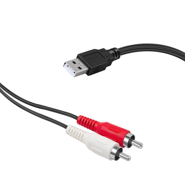 USB 2.0 Han til 2 RCA Han Konverter Adapter Video AV A V Videokamera Lyd Capture Card Splitter Kabel Adapter TV Mac PC 1.5m USB 2.0 Han til