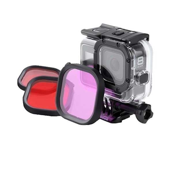 3 kpl vedenpitäviä suojakoteloita Gopro Hero10 9 8 kamerasuodattimille
