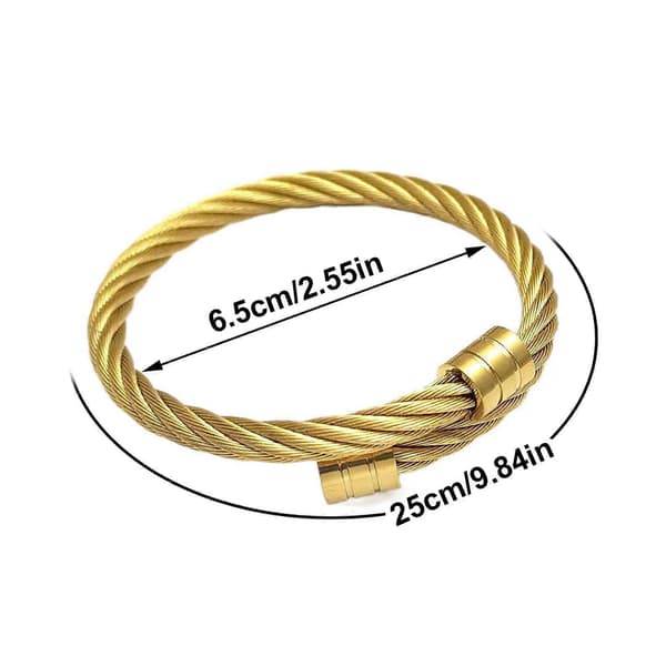Lymfedrænage Magnetiske Armbånd Crainoc Titaniumion Osimium Armring Silver