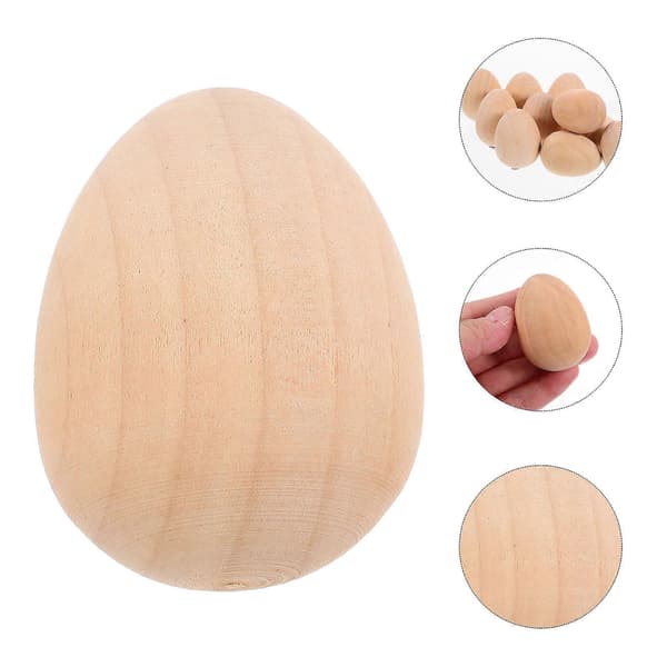20 stk. påske DIY tre eggpynt Tegneegg rekvisitter for barn Graffiti egg