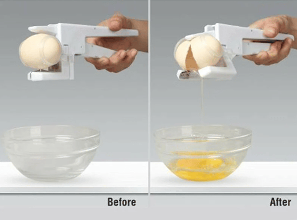 Ägg Splitterfri Äggknäckare Kökspresent Pryl Äggula Vit Protein Separator Köksredskap