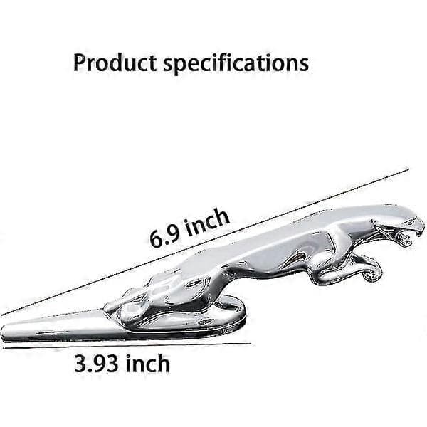 Jaguar 3D bilmærke, bilhjelmtrim, bilhjelm, krom ørneemblem, biltilbehør