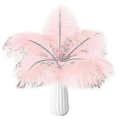 20 stk. naturlige strudsefjer i bulk Light Pink