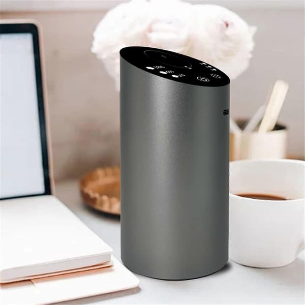 Justerbar Intensitet Aroma Dispenser Eterisk Olje Diffuser Metalltekstur for Duftende Miljø for Diverse Rom sølv silver