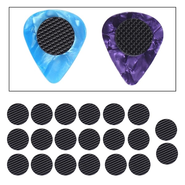 Gitarrplektrum Anti-Slip Pads Set Svart Dubbelhäftande