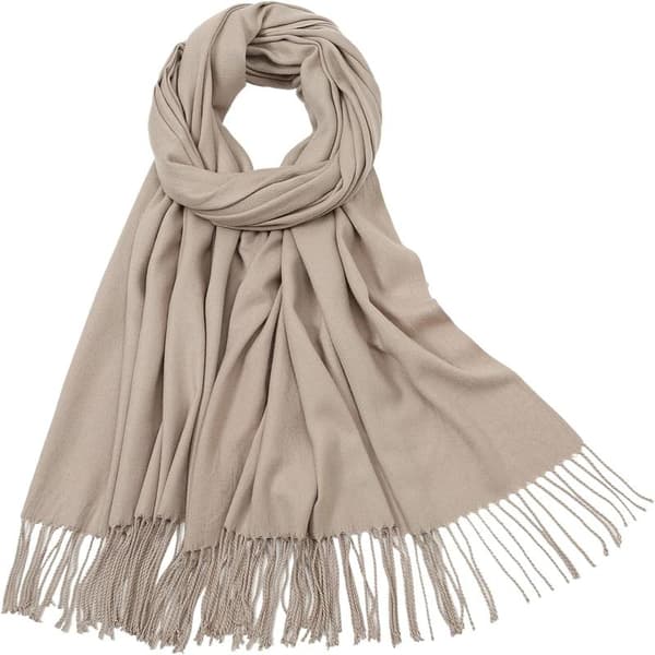 Damhalsdukar Pashminasjalar och Wraps för Bröllop Halsdukar för Kvinnor Vinter Light Khaki