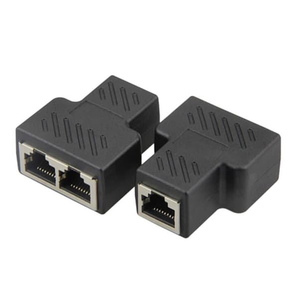 1 til 2 LAN Ethernet Netværkskabel RJ45 Splitterstik Adapter - Perfekt