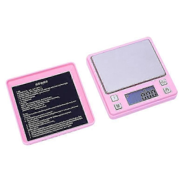 Digital Smykkes Mini Lommeskala Til Guldsvejning Gramskala 200g/0.01g Pink