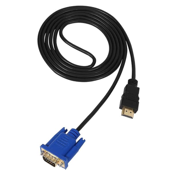 Hdtv Hdmi Guld Han Til Vga Han 15pin Adapterkabel 1,8m 1080p