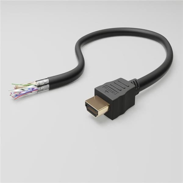 Höghastighets HDMI™-kabel 90° med Ethernet Svart 60