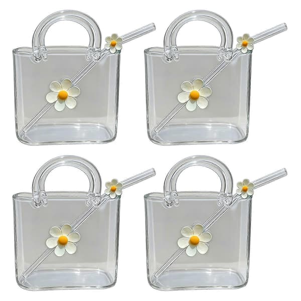 Handväska Glasmugg – 750ml & Kreativ – för Juice & Cocktail 4pcs C
