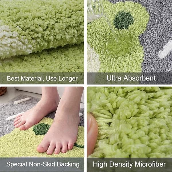 1 pc 40x60 cm bath mat, absorbent non-slip soft and skin-friendly