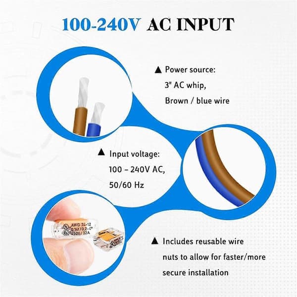 AC til USB-C-adapter, vægmonteret, til USB-C-tablets, 5-20V, 30W oplader