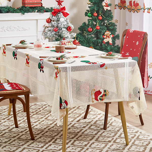 Dammtät duk modern broderi spets vardagsrum kök rektangulär halkfri dekorativ duk matbord matta polyester. 140*240
