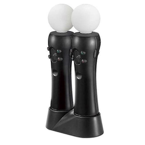 PS4 VR Move Motion Controllers med dobbeltoplader - Forbedrede spilcontrollere til virtual reality-FA