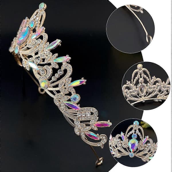 Elegant kronebrudehodeplagg for dekor med rhinestone-elementer