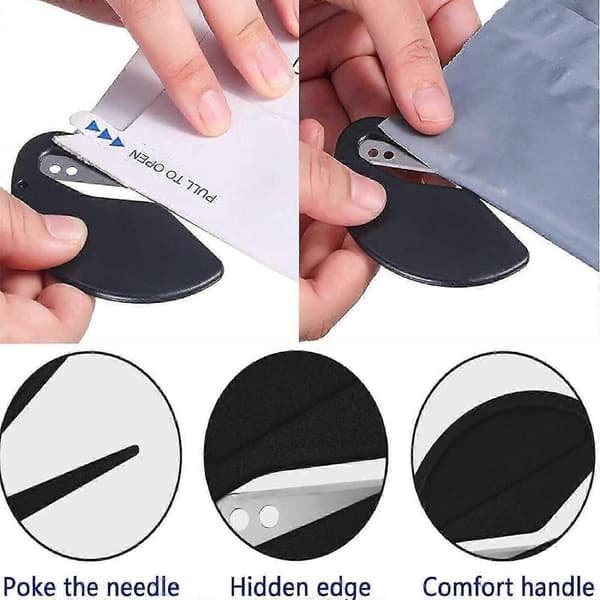 5-pack Universal Kuvertöppnare - Postknivar Papperstrimmer & Brevkniv med Dolda Blad 5 Colors