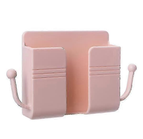 2-pack väggmonterat mobiltelefonställ laddningsställ ställ självhäftande ställ Pink