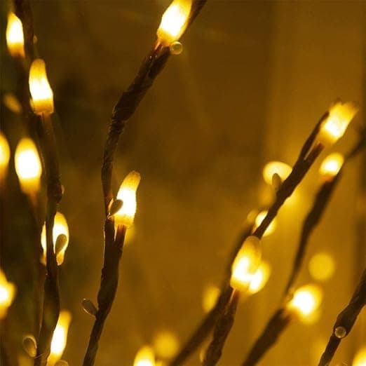 Valo 77 cm 3-pakkaus oksahaaroja 90 LED-oksavalolla Vedenpitävä sovitin