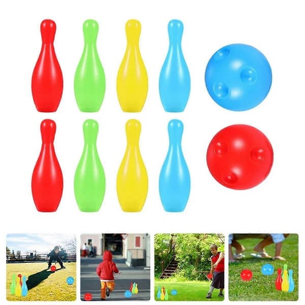 1 set bowlingleksaker för barn inomhus förälder-barn sportleksaker bowling-spel