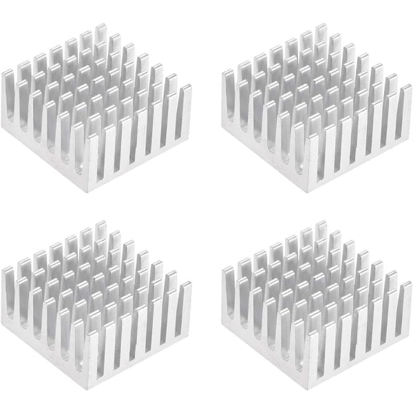 Elektronisk køleplade til MOS GPU IC-chip sølv 28 x 28 x 15 mm 4 stk