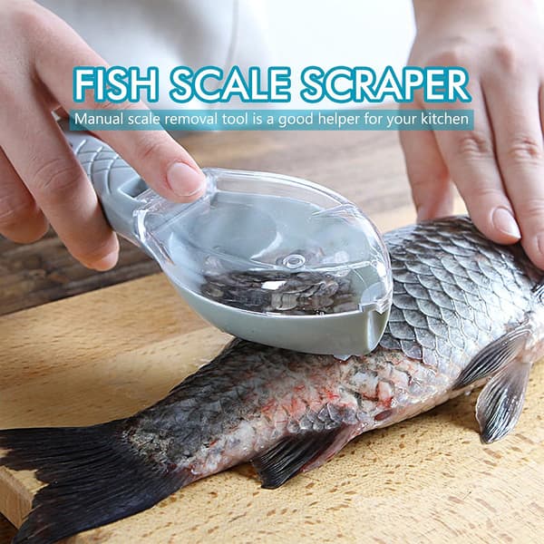 Fish Scaler, ABS Plastic Fish Scaler, Fish Scraper with Transparent Lid for Home, Kitchen, Restaurant[YJD]