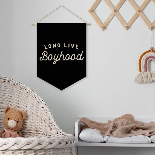 Canvasbanderoll för barnrum black