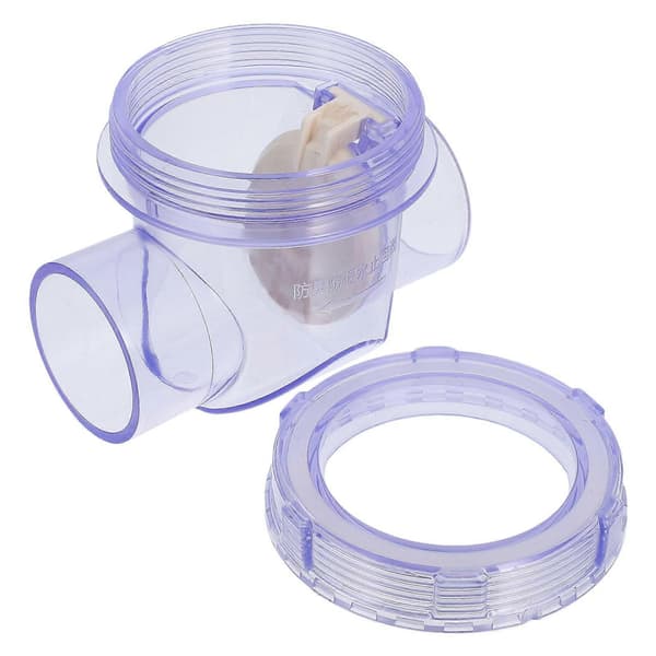PVC Backventil för VVS Anti-Backflödesventil Vattenrörsbeslag Klar Backventil för Toalett Avloppsrör Transparent Backventil