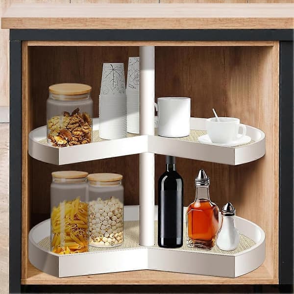 2 st Lazy Shelf Liner Circle Köksfoder Icke-självhäftande Skåpfoder Halkfria Kylskåpsmattor för låda skafferi 31 tum-A