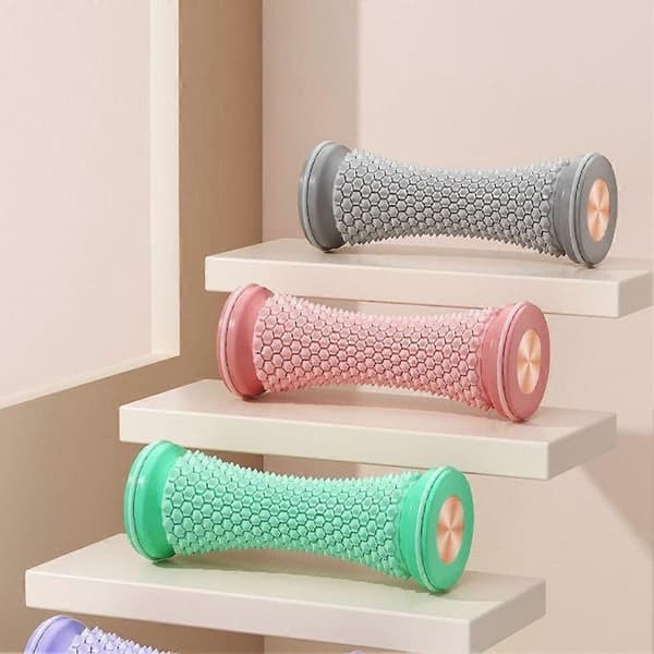 Fotmassagerulle med akupressurnoder, bärbar 17x7x7cm PVC TPR för hemmagym yoga