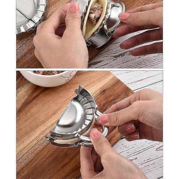 10 st dumplingformar i rostfritt stål Jiaozi Maker Device Dumplings Tool Ravioli Maker Form för Dump