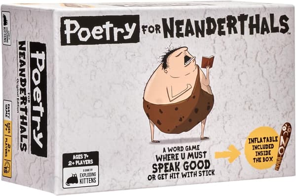 Exploding Kittens Poetry for Neanderthals, 2-6 spelare, 7+ år ordspel