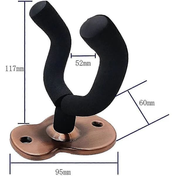 Gitarrväggfäste, gitarrhållare i metall - 2-pack, gitarrställ med lock, stil 1.