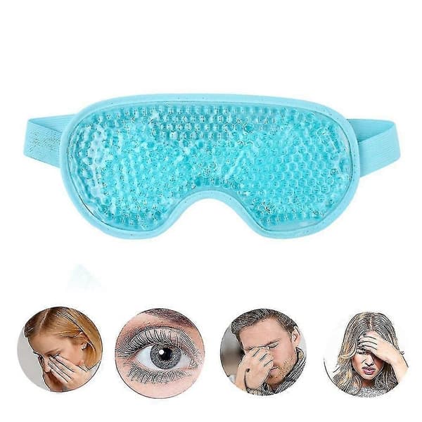 Ögonmask, återanvändbar pärlispack, varm kall terapi, justerbar rem
