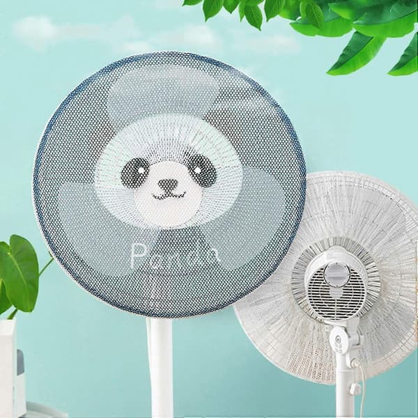 Elektrisk viftebeskyttelse ventilert praktisk polyester hjemmedekor vifte fingerbeskyttelse for hjemmet