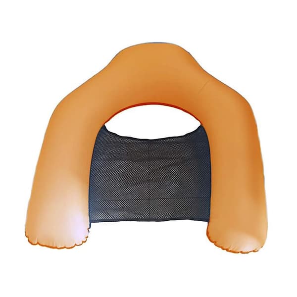 Oppustelig flydestol, flydende mesh-stol til swimmingpool Orange