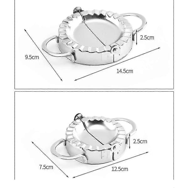 10 st dumplingformar i rostfritt stål Jiaozi Maker Device Dumplings Tool Ravioli Maker Form för Dump