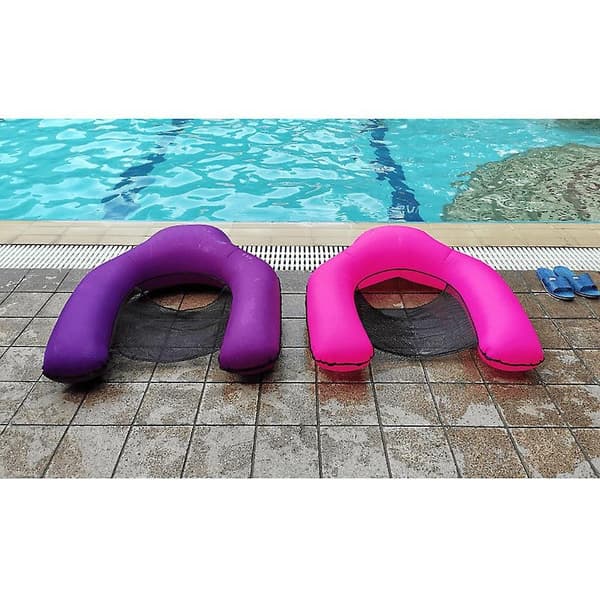 Oppustelig flydestol, flydende mesh-stol til swimmingpool Orange