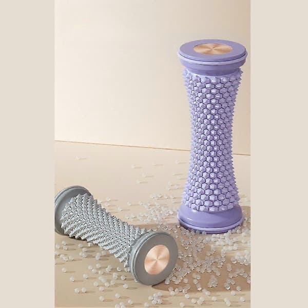 Fotmassagerulle med akupressurnoder, bärbar 17x7x7cm PVC TPR för hemmagym yoga