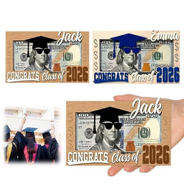 Examenspresenter 2026 Pengar Kontantkuvertlåda Klass 2026 Senior College Blue
