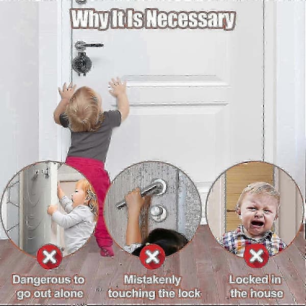 Barnsäker Deadbolt-skydd 4-pack Dörrlåsäkring för de flesta Deadbolts