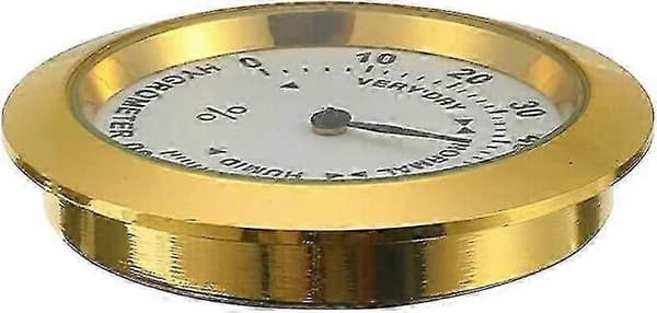 Analog cigarrhygrometer, precisionsrund glashygrometer för cigarrlåda, cigarrskåp