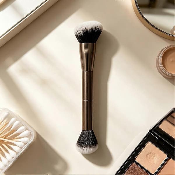 Ansiktsmakeupborste Ultramjuka syntetiska borst Lyxgåva för makeupentusiaster 2pcs