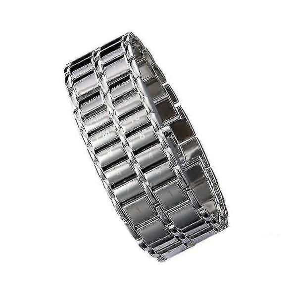 Herr Binary Led Digital Quartz Armbandsur Fars Dag Mode Kreativ Present Black