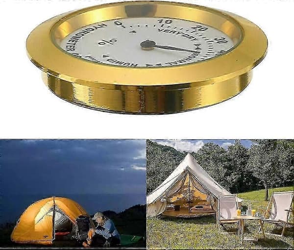Analog cigarrhygrometer, precisionsrund glashygrometer för cigarrlåda, cigarrskåp