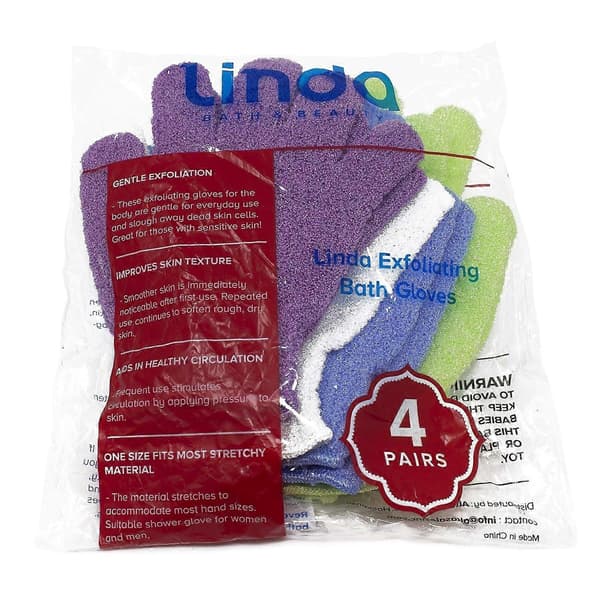 Exfolierande badhandskar, 4-pack